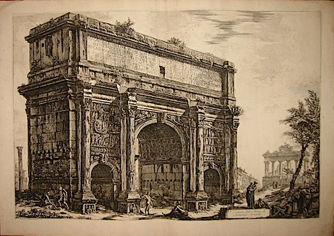 Piranesi Giovanni Battista (1720-1778) Veduta dell'Arco di Settimio Severo 1772 Parigi